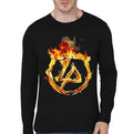 Fire Black Full Sleeve Tee Hoodie, Sweatshirt | CoreVibeTees.com