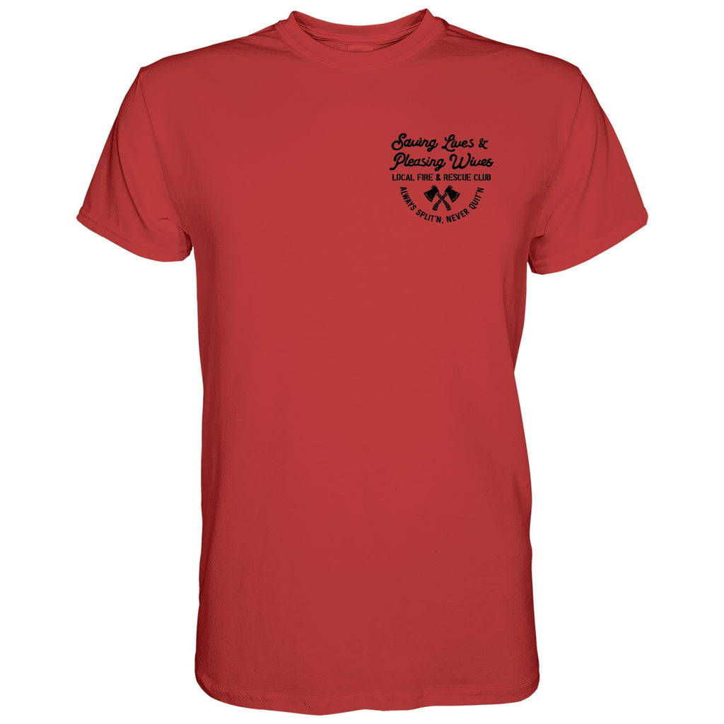 Saving Lives & Pleasing Wives Fire & Rescue Club Men's T-Shirt Hoodie, Sweatshirt | CoreVibeTees.com (Image 2)