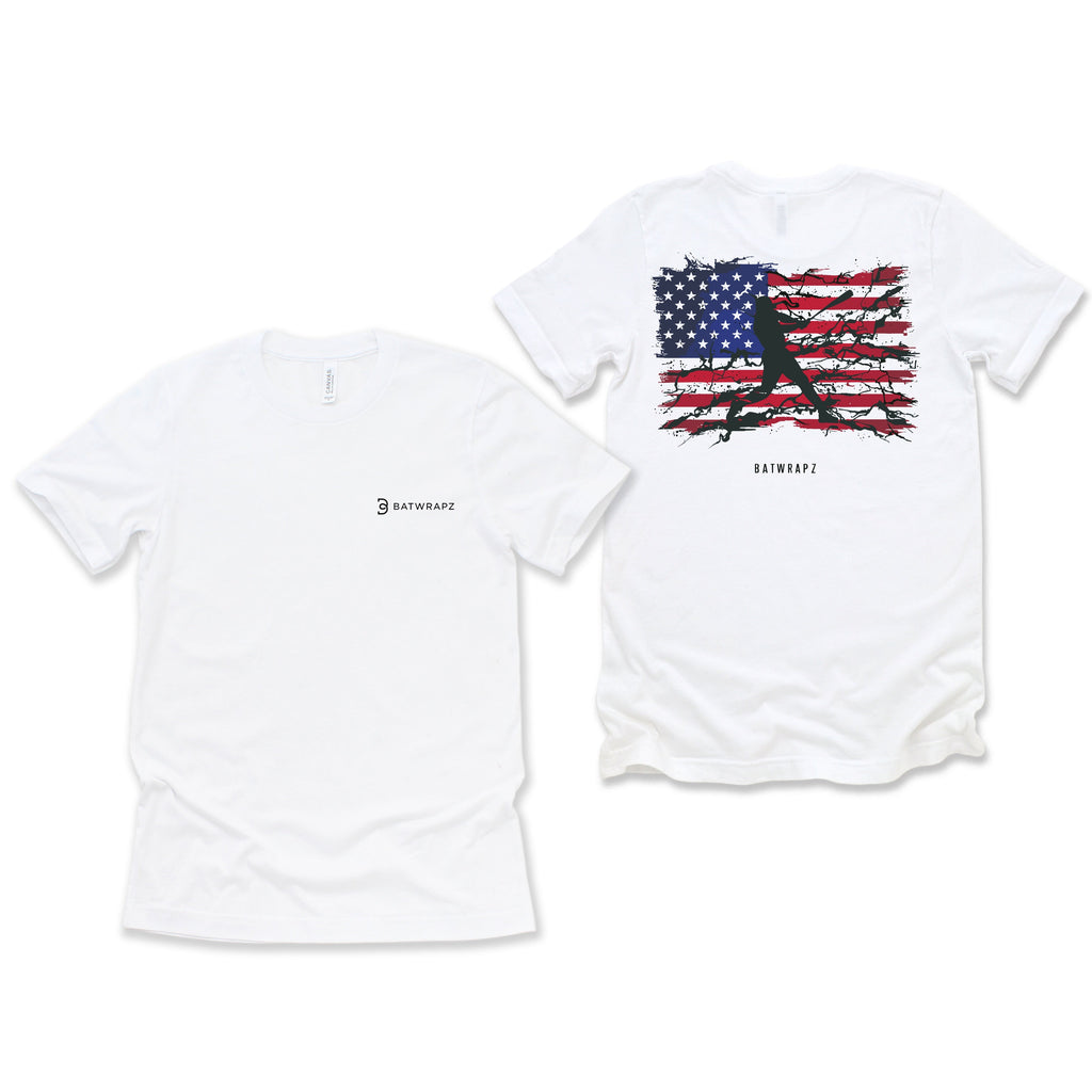 BatWrapz Baseball "America" Youth T-Shirt Hoodie, Sweatshirt | CoreVibeTees.com (Image 1)