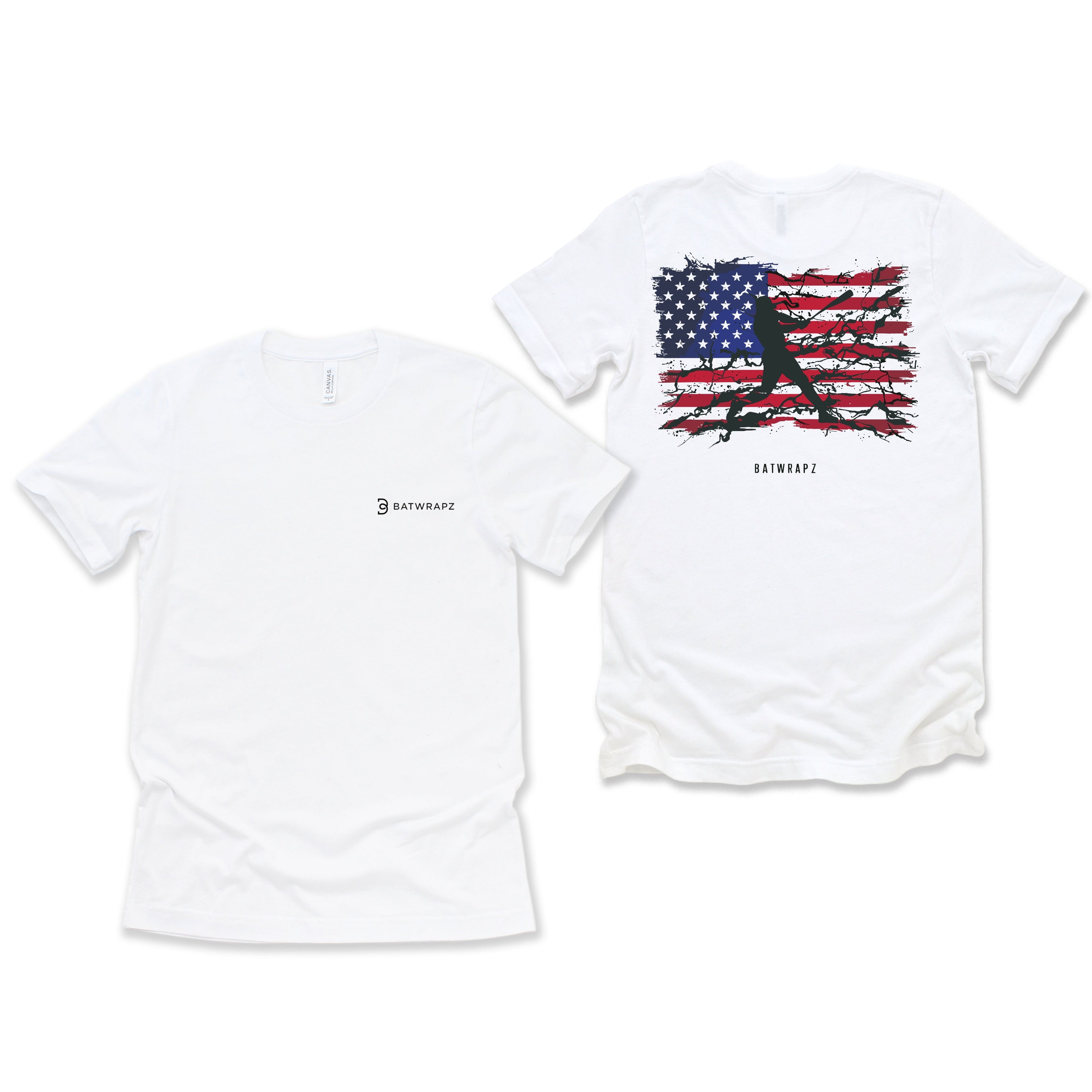 BatWrapz Baseball "America" Adult T-Shirt Hoodie, Sweatshirt | CoreVibeTees.com (Image 1)