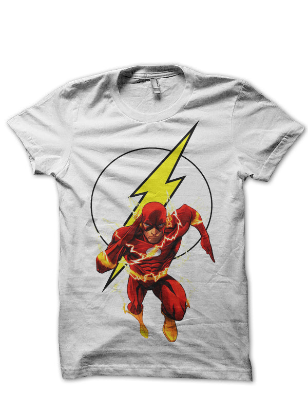 Flash Bolt White T-Shirt Hoodie, Sweatshirt | CoreVibeTees.com