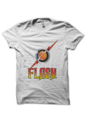 Flash Half Sleeve White T-Shirt Hoodie, Sweatshirt | CoreVibeTees.com