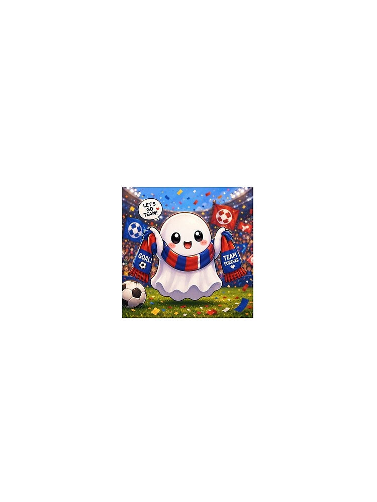 Cute Football Fan Ghost by QuirkNest Studio