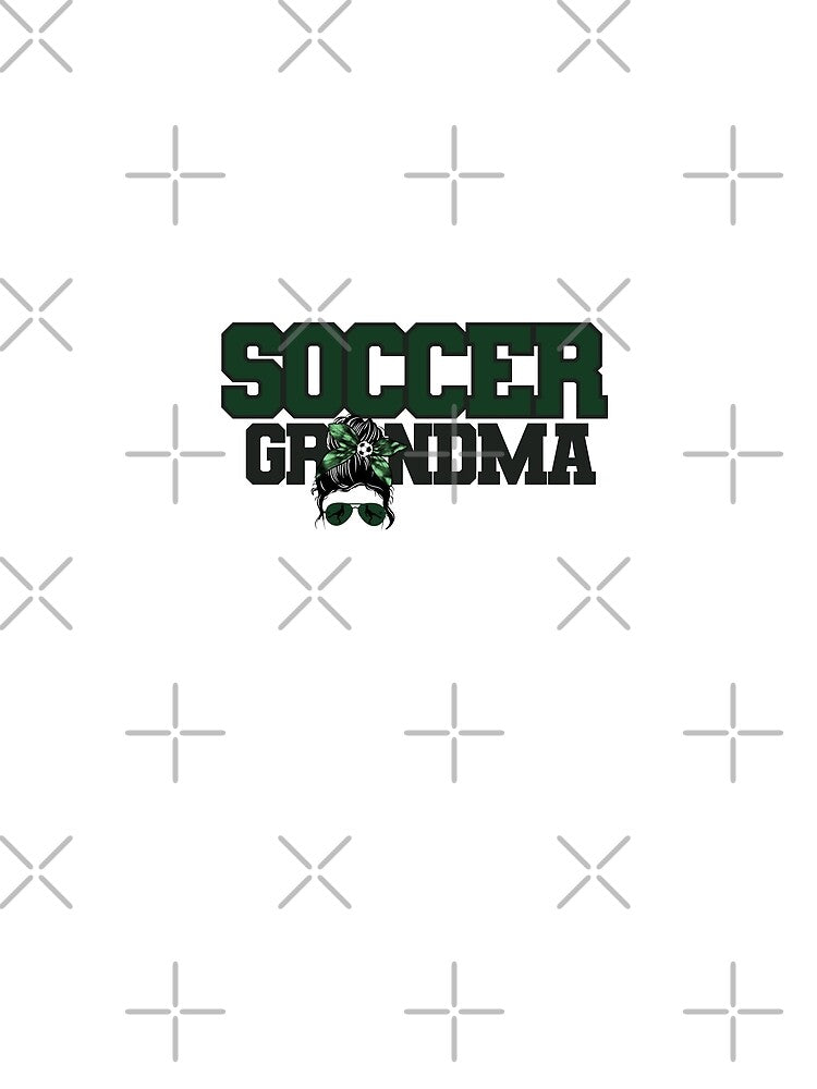 Soccer Grandma Green/Black Messy Bun by ItsaMomThingLLC