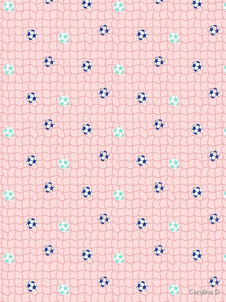 Pink soccer pattern by Caroline D