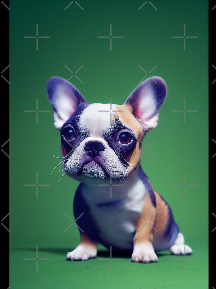 A Cute Tiny French Bulldog in a Green Studio by BrolinAndPearls