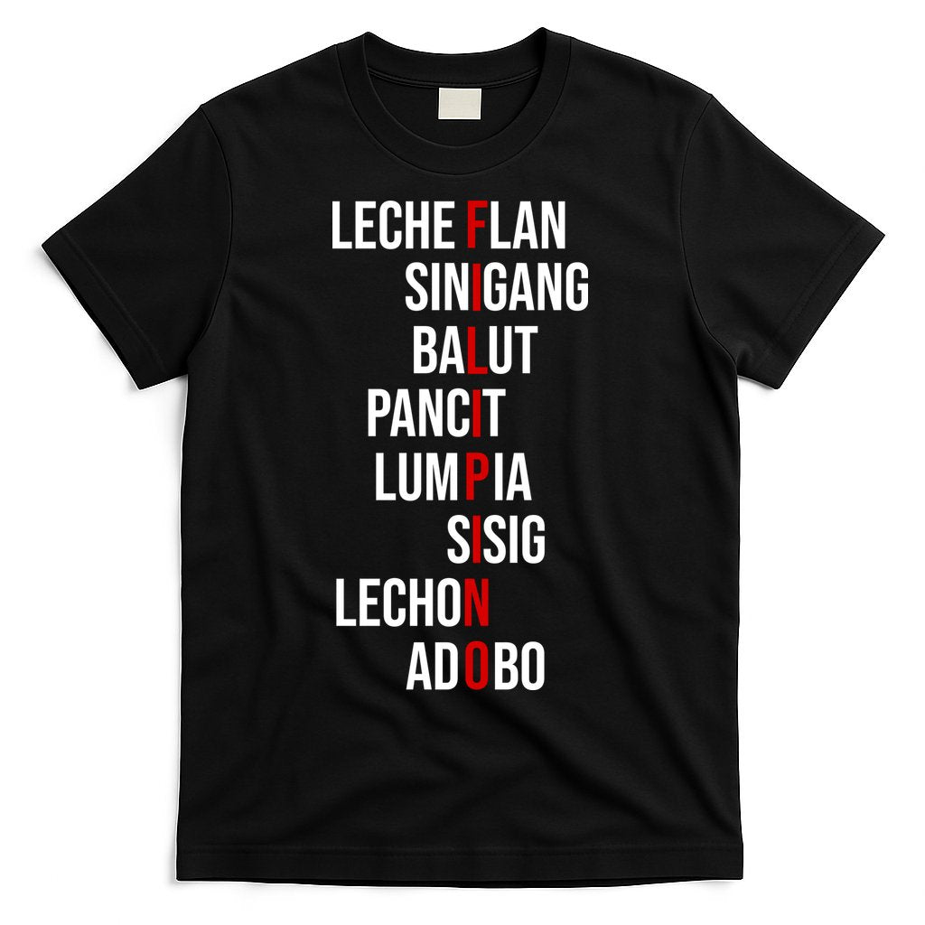 Filipino Lech Flan Sinigang Balut Pancit Lumpia Sisig Lechon Adobo T-Shirt Hoodie, Sweatshirt | CoreVibeTees.com