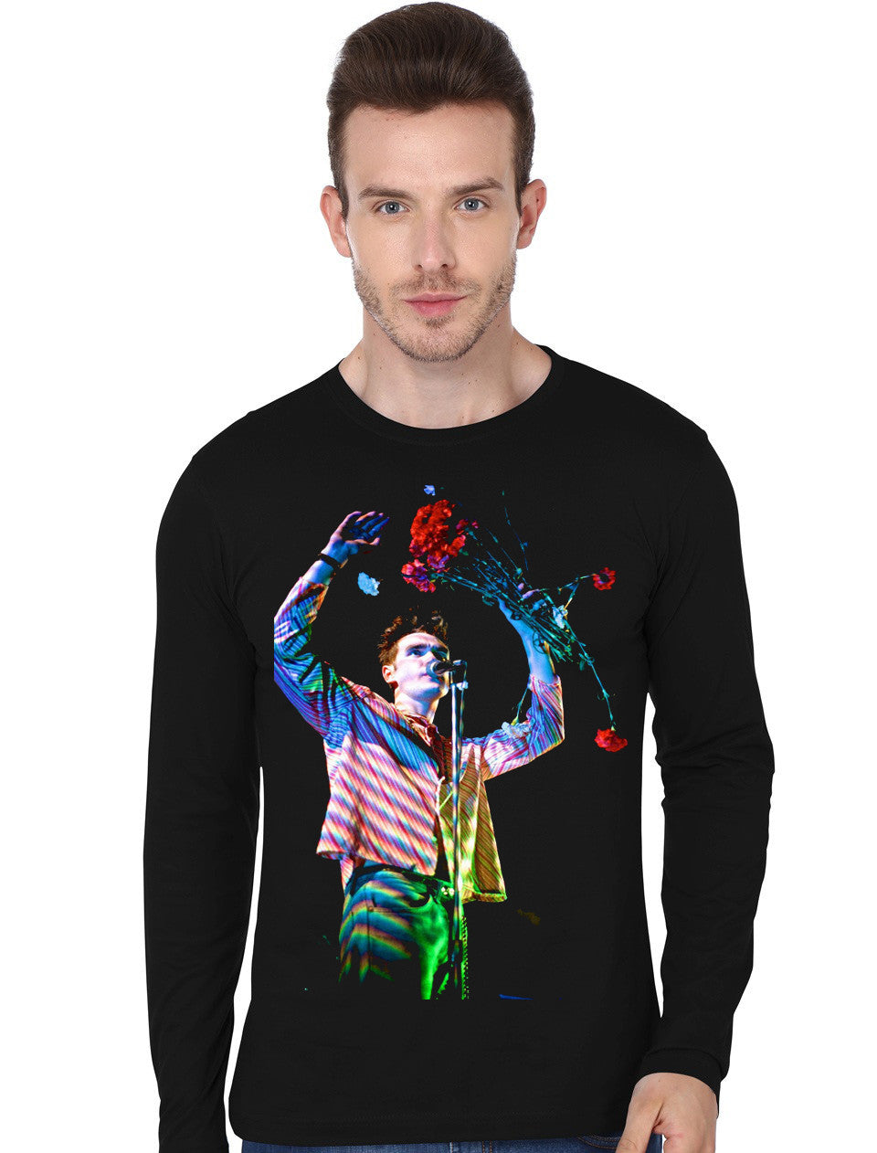Custom Black Full Sleeve T-shirt Hoodie, Sweatshirt | CoreVibeTees.com