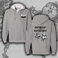 Fat Music For Fat People Zip Up Hoodie (Grey Marle) T-Shirts, Sweatshirt | CoreVibeTees.com