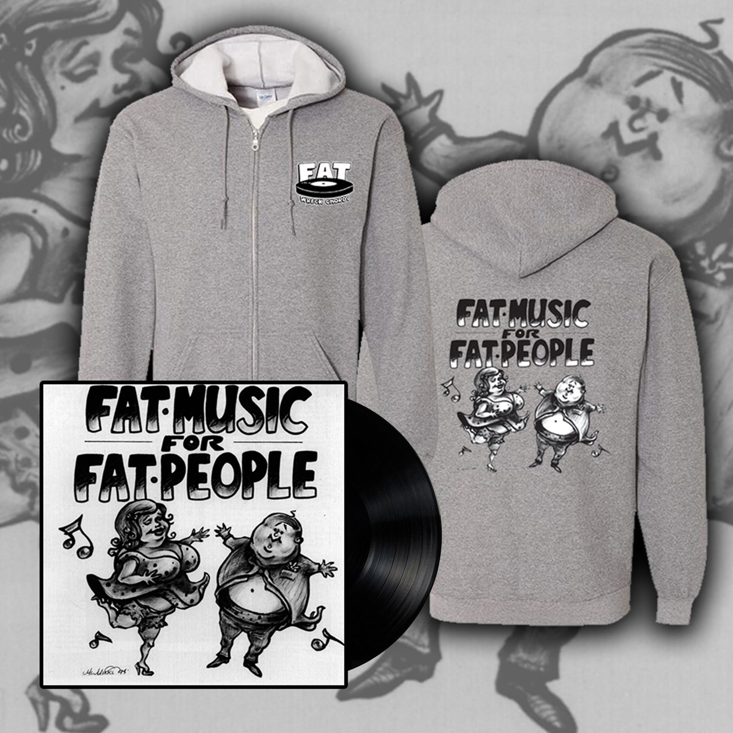 Fat Music For Fat People LP (Colour Vinyl) + Hoodie Bundle T-Shirts, Sweatshirt | CoreVibeTees.com