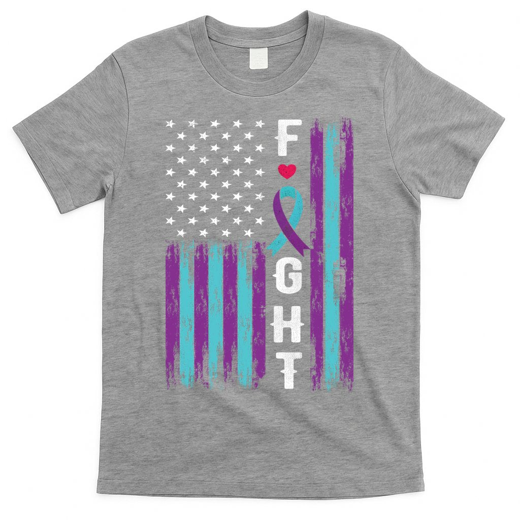 Fight Ribbon American Flag Suicide Prevention Awareness T-Shirt Hoodie, Sweatshirt | CoreVibeTees.com