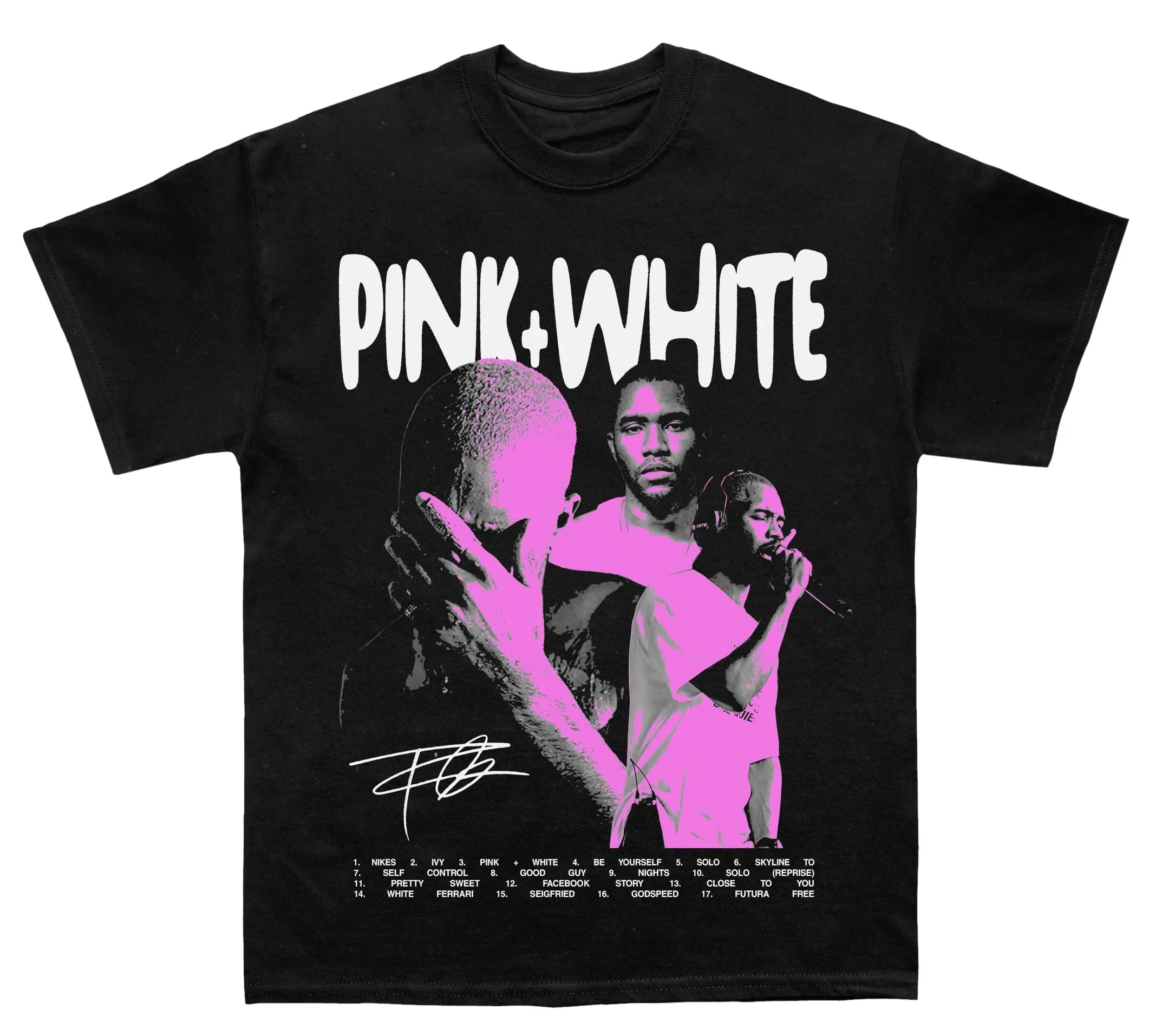 Frank Ocean "Pink & White" TEE Hoodie, Sweatshirt | CoreVibeTees.com (Image 1)