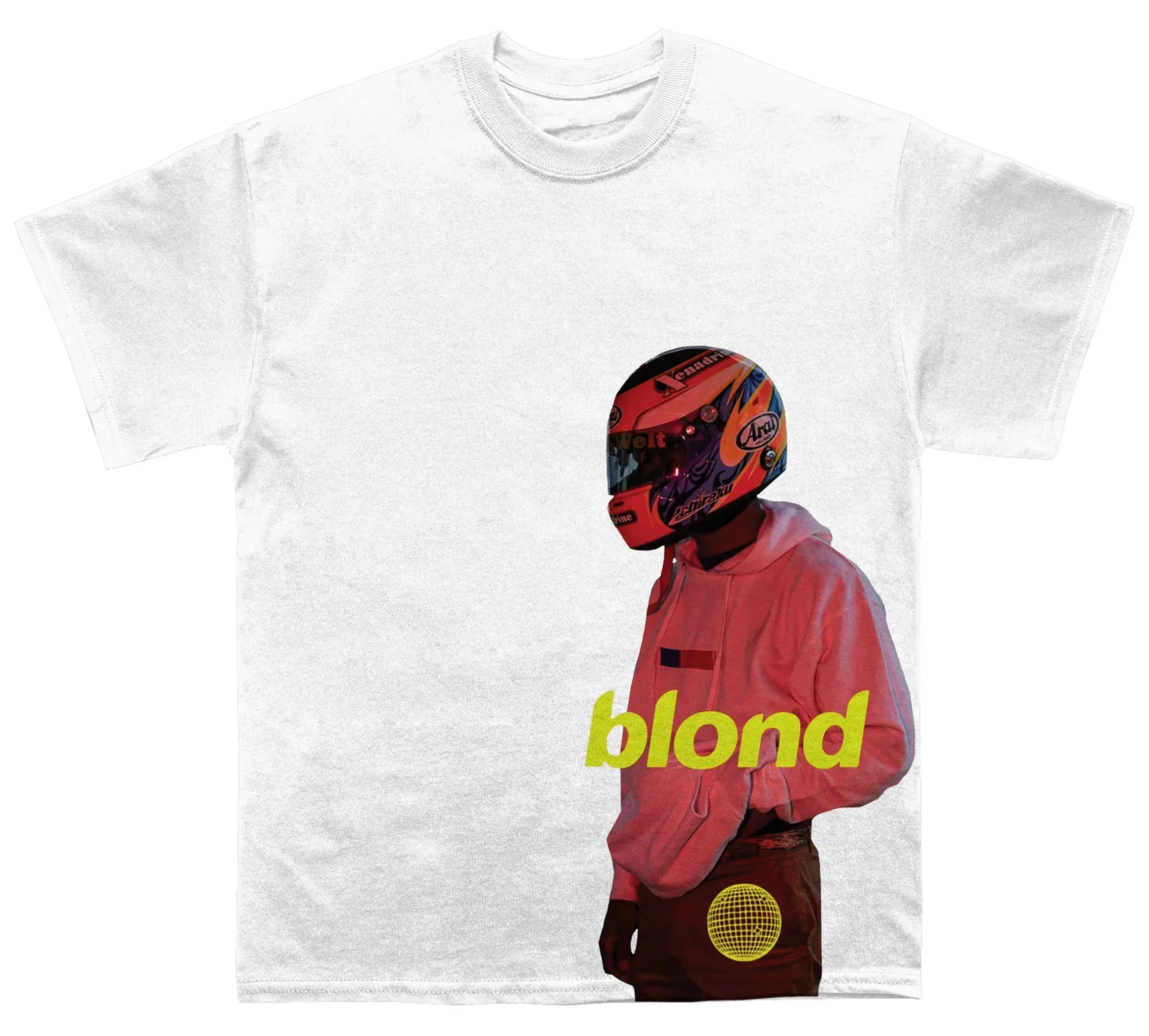 Frank Ocean "Blond Helmet" TEE Hoodie, Sweatshirt | CoreVibeTees.com (Image 1)