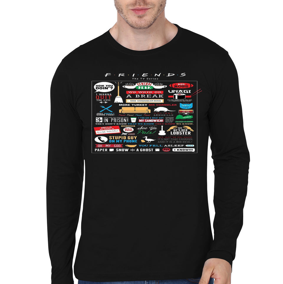 Friends Black Full Sleeve T-Shirt Style003 Hoodie, Sweatshirt | CoreVibeTees.com