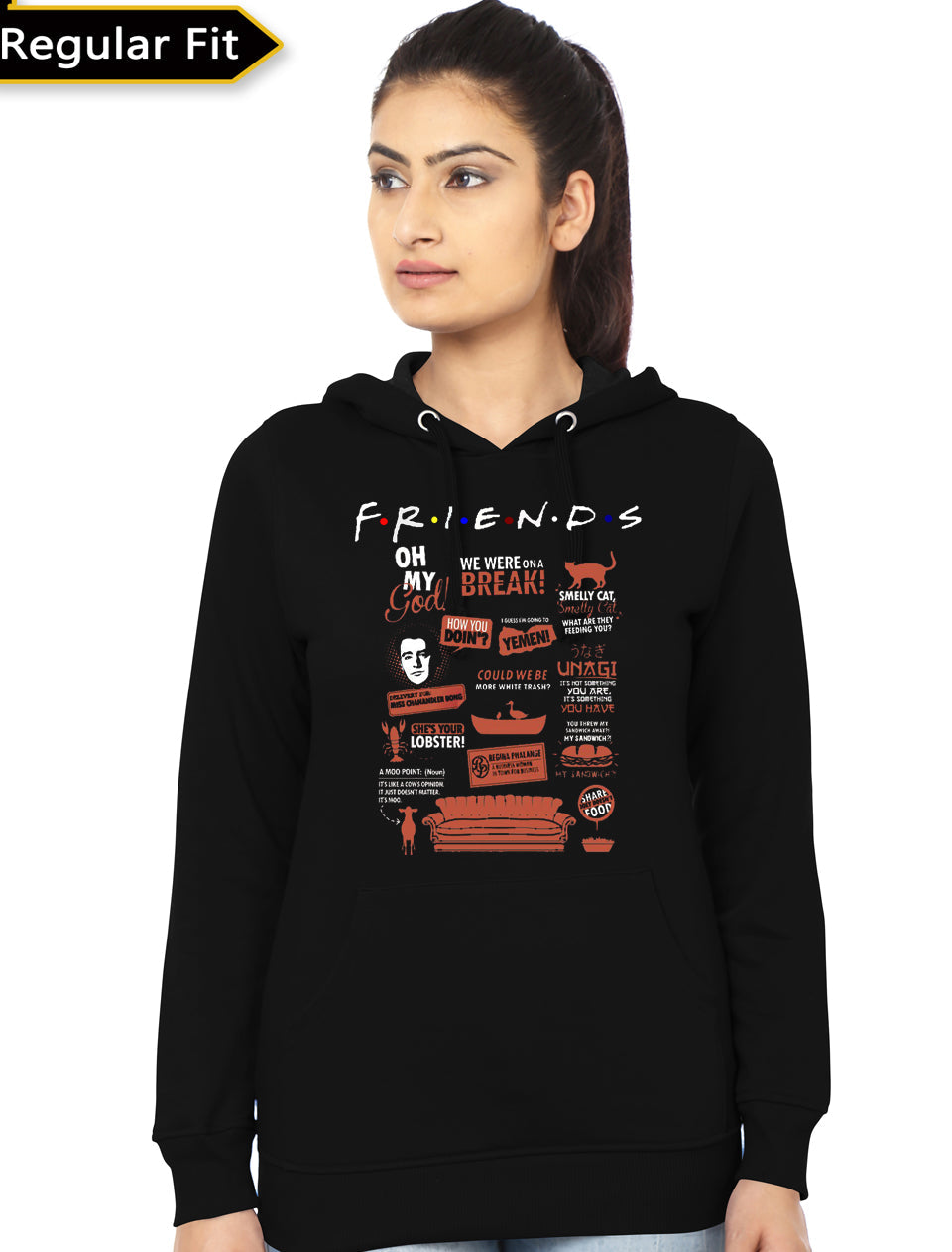 Friends Girls Black Hoodie Style001 T-Shirts, Sweatshirt | CoreVibeTees.com