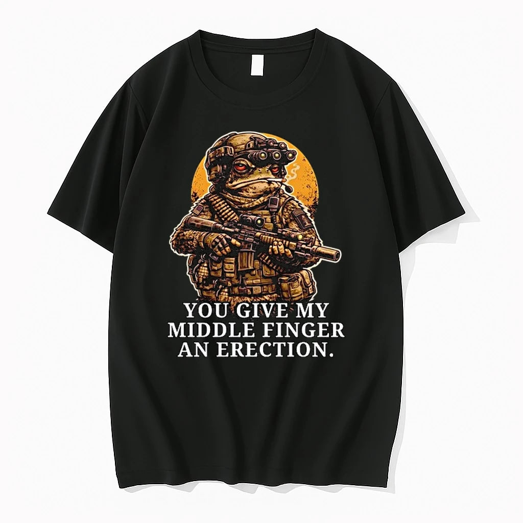 Frog Soldier You Give My Middle Finger An Erection 0 Tshirts Sweater