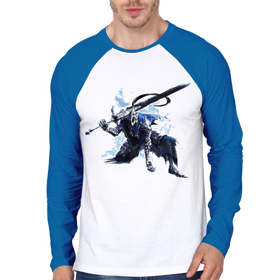Assassins Creed White & Royal Blue Raglan Tee Hoodie, Sweatshirt | CoreVibeTees.com