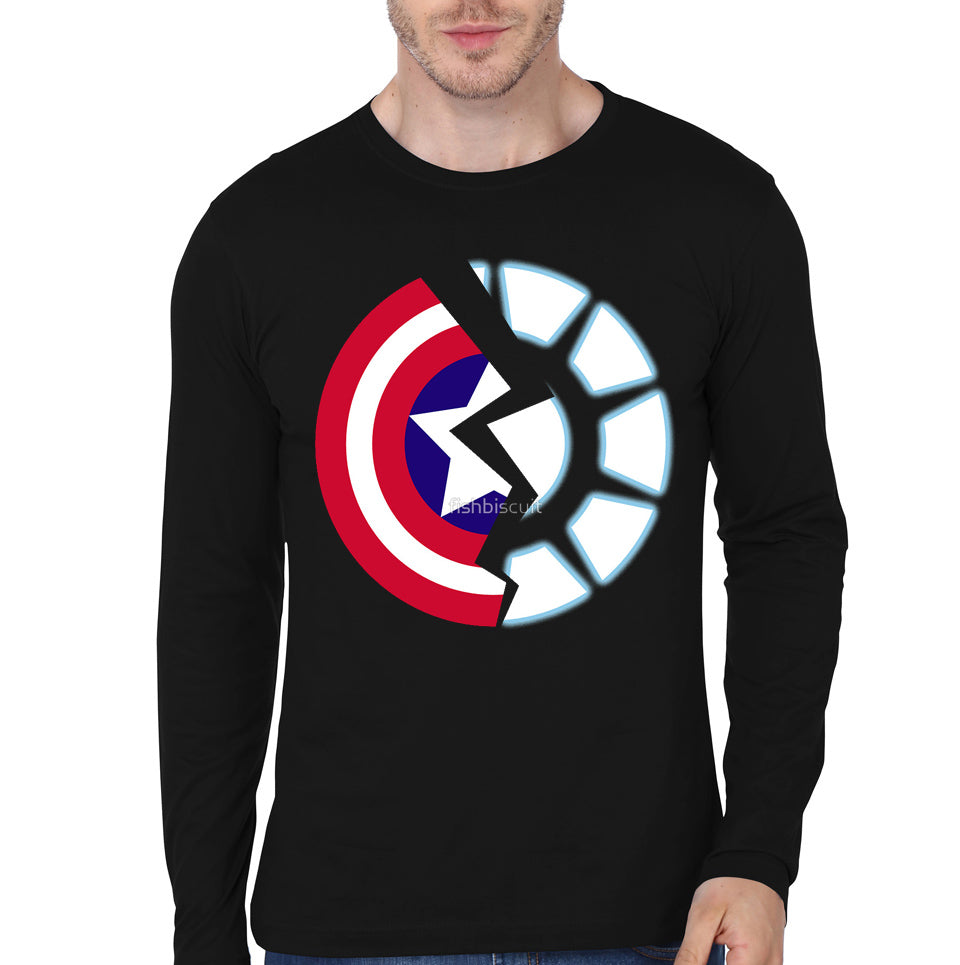 Civil War Black Full Sleeve Tee Hoodie, Sweatshirt | CoreVibeTees.com