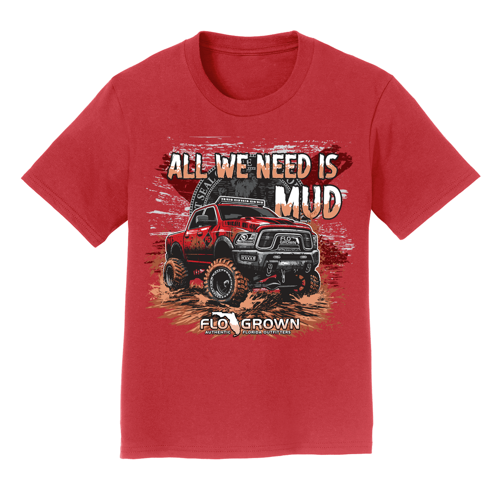 FloGrown Mud Truck Youth Tee Hoodie, Sweatshirt | CoreVibeTees.com