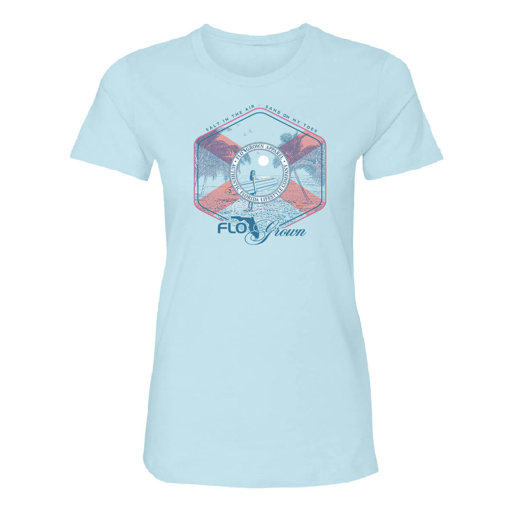 Salt in the Air Fitted Women's Tee Hoodie, Sweatshirt | CoreVibeTees.com (Image 1)