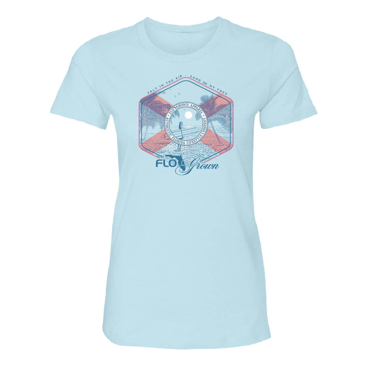 Salt in the Air Fitted Women's Tee Hoodie, Sweatshirt | CoreVibeTees.com (Image 1)