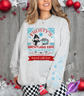 FROSTY CAFE- CREWNECK SWEATSHIRT  W/ SLEEVE PRINT T-Shirts, Hoodie | CoreVibeTees.com (Image 1)