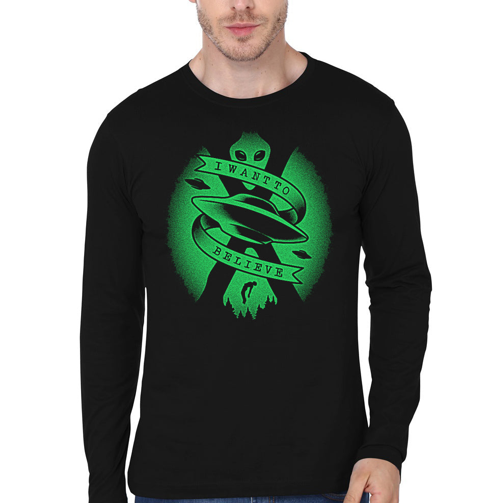 I Want To Believe Full Sleeve  T-Shirt Hoodie, Sweatshirt | CoreVibeTees.com