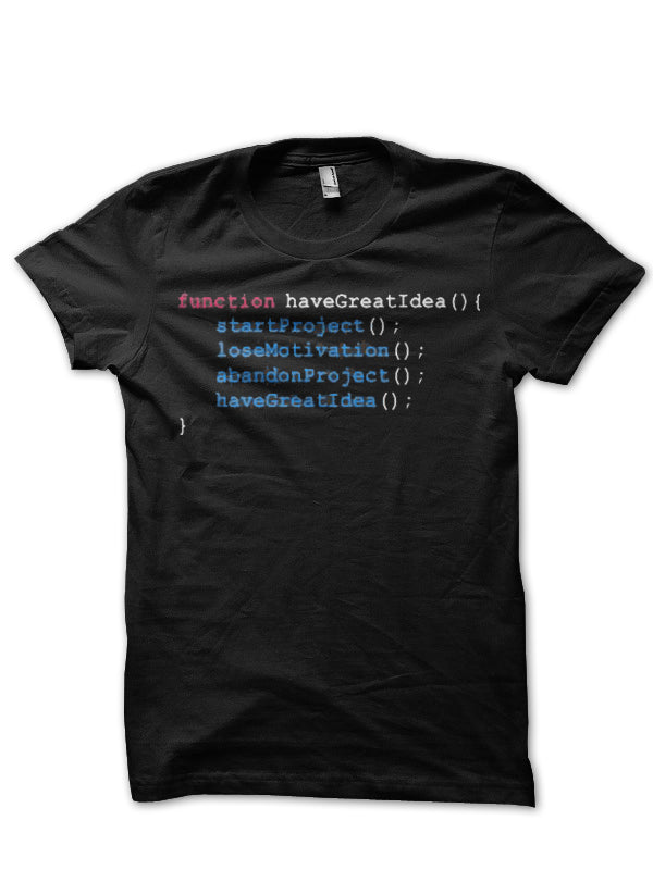 Function Havegreatidea() Black Half Sleeve T-Shirt Hoodie, Sweatshirt | CoreVibeTees.com