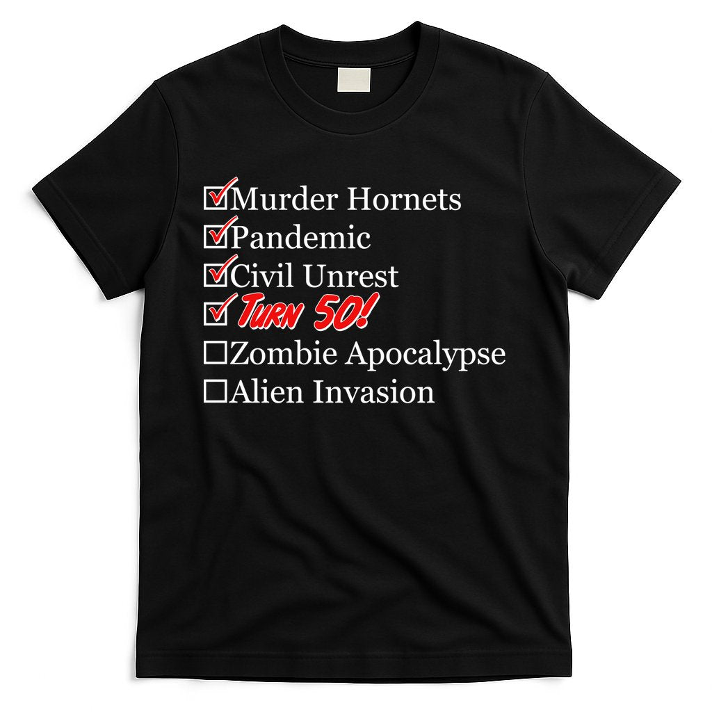 Funny Birthday In Quarantine Checklist 50th Birthday T-Shirt Hoodie, Sweatshirt | CoreVibeTees.com