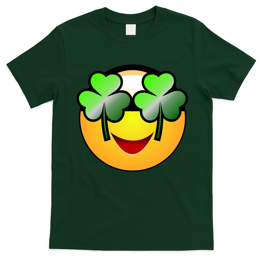 Funny Irish Clover St. Patrick's Day Emoji T-Shirt Hoodie, Sweatshirt | CoreVibeTees.com
