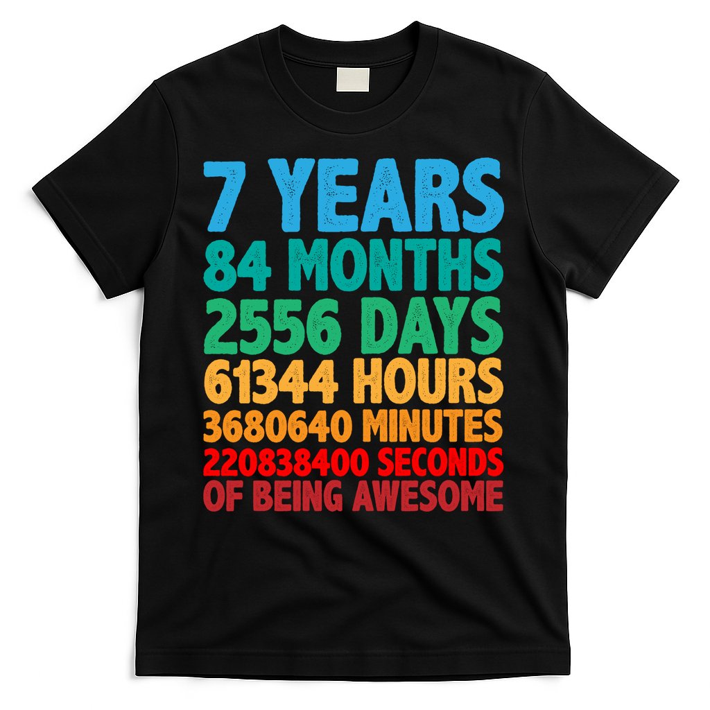 Funny Seven Years Old 7th Birthday T-Shirt Hoodie, Sweatshirt | CoreVibeTees.com