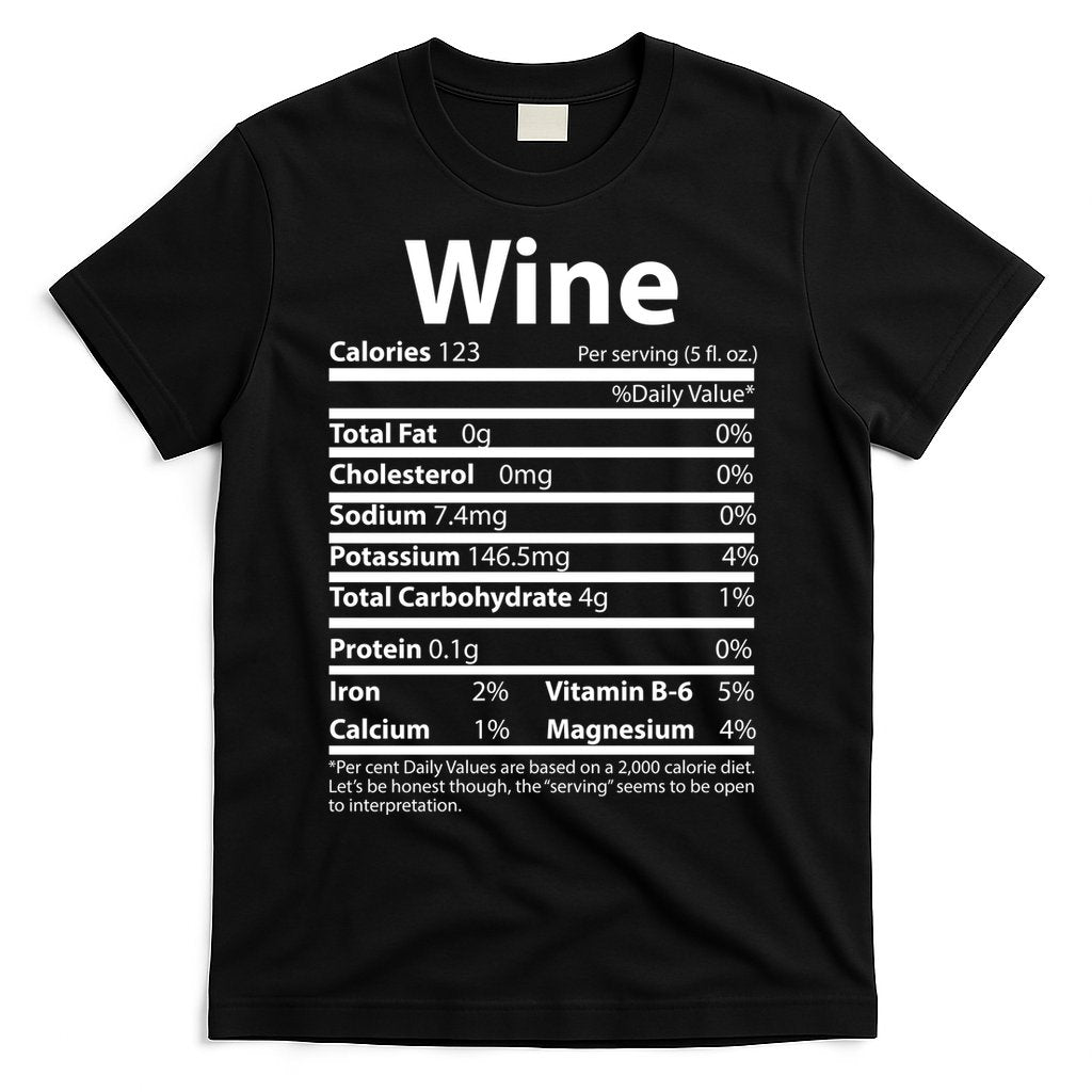 Funny Thanksgiving Wine Nutritional Values T-Shirt Hoodie, Sweatshirt | CoreVibeTees.com