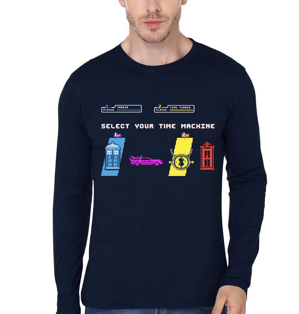 Select Your Time Machine-Back to the Future Navy Blue T-Shirt Hoodie, Sweatshirt | CoreVibeTees.com