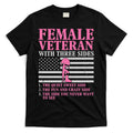 Female Veteran with Three Sides Veteran Mother Grandma T-Shirt Hoodie, Sweatshirt | CoreVibeTees.com