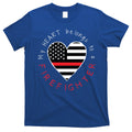Firefighter Wife Girlfriend Thin Red Line Heart Flag Fire Gift T-Shirt Hoodie, Sweatshirt | CoreVibeTees.com