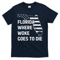 Florida Where Woke Goes To Die Funny Retro T-Shirt Hoodie, Sweatshirt | CoreVibeTees.com