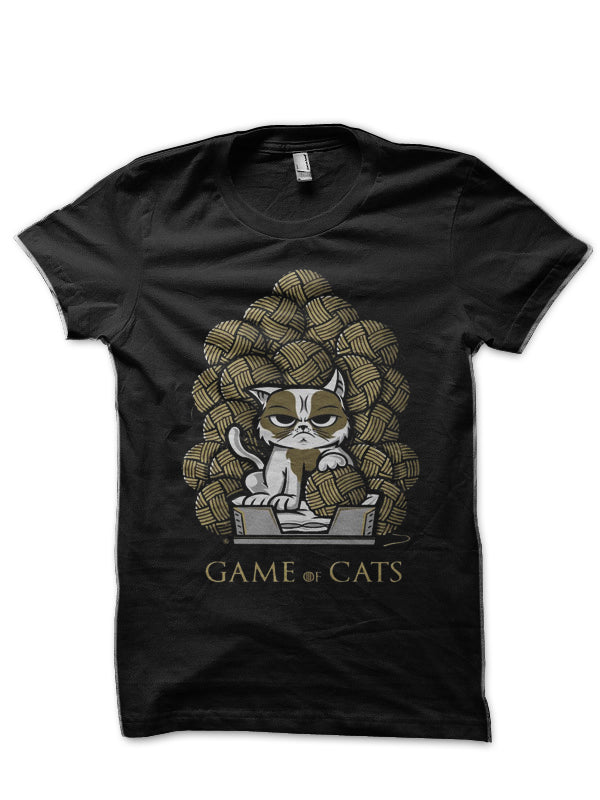 Game Of Cats Black Half Sleeve T-Shirt Hoodie, Sweatshirt | CoreVibeTees.com