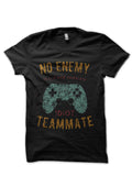 No Enemy is Scarier an Idiot Teammate Funny Gamer Merch Black T-Shirt Hoodie, Sweatshirt | CoreVibeTees.com