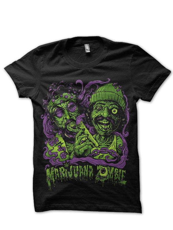 Marijuana Zombie Black T-Shirt Hoodie, Sweatshirt | CoreVibeTees.com