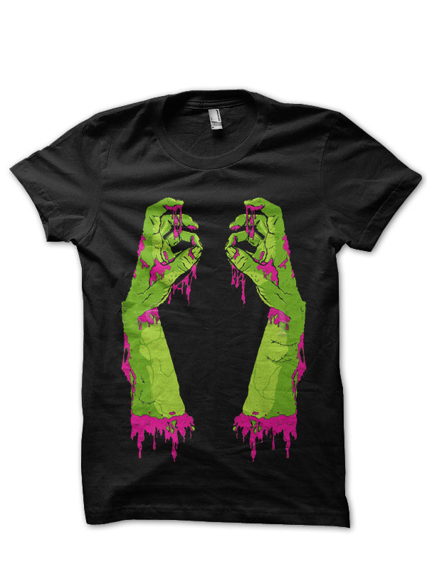 Zombie Hands Black T-Shirt Hoodie, Sweatshirt | CoreVibeTees.com