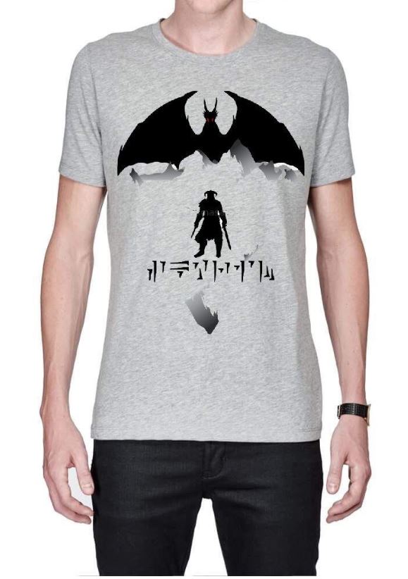 Skyrim Grey T-Shirt Hoodie, Sweatshirt | CoreVibeTees.com