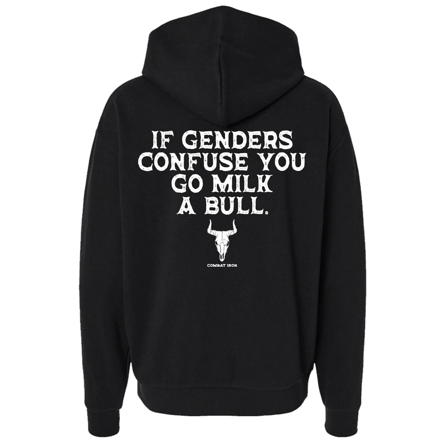 If Genders Confuse You, Go Milk a Bull Men's Hoodie T-Shirts, Sweatshirt | CoreVibeTees.com (Image 1)