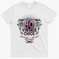 Genuine Aged 40 Years Vintage Chick 40th Birthday T-Shirt Hoodie, Sweatshirt | CoreVibeTees.com