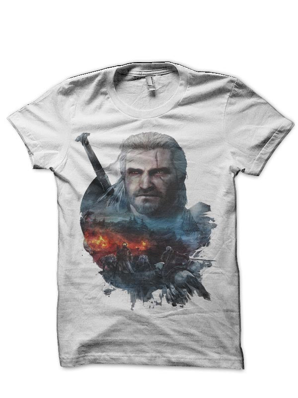 Geralt Of Rivia White T-Shirt Hoodie, Sweatshirt | CoreVibeTees.com