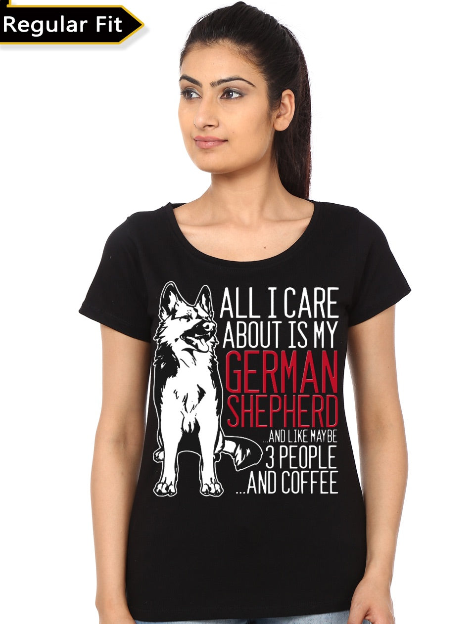 German Shepherd Girls Black T-Shirt Hoodie, Sweatshirt | CoreVibeTees.com