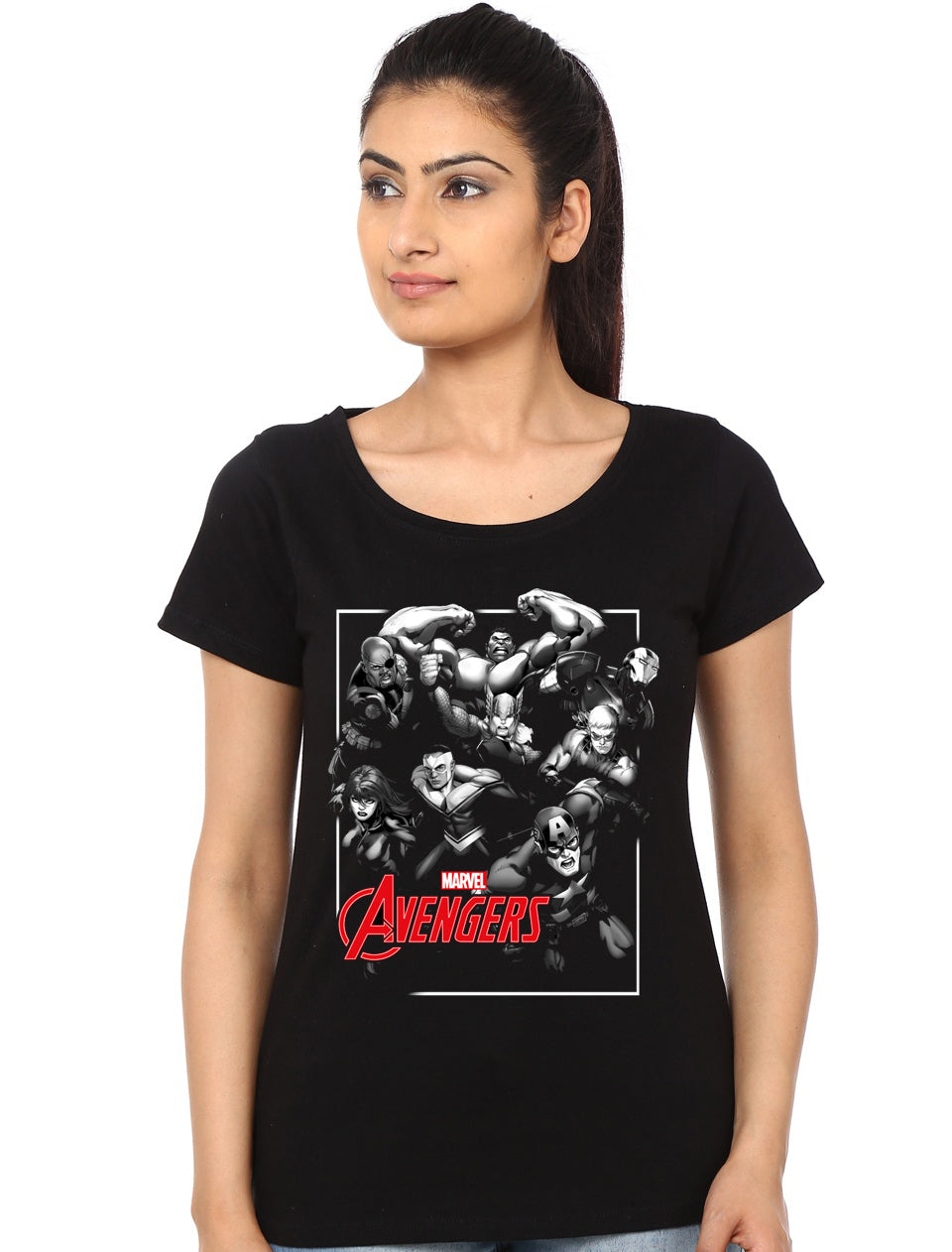 Avengers Assembled Girls Black Top T-Shirts, Hoodie, Sweatshirt | CoreVibeTees.com