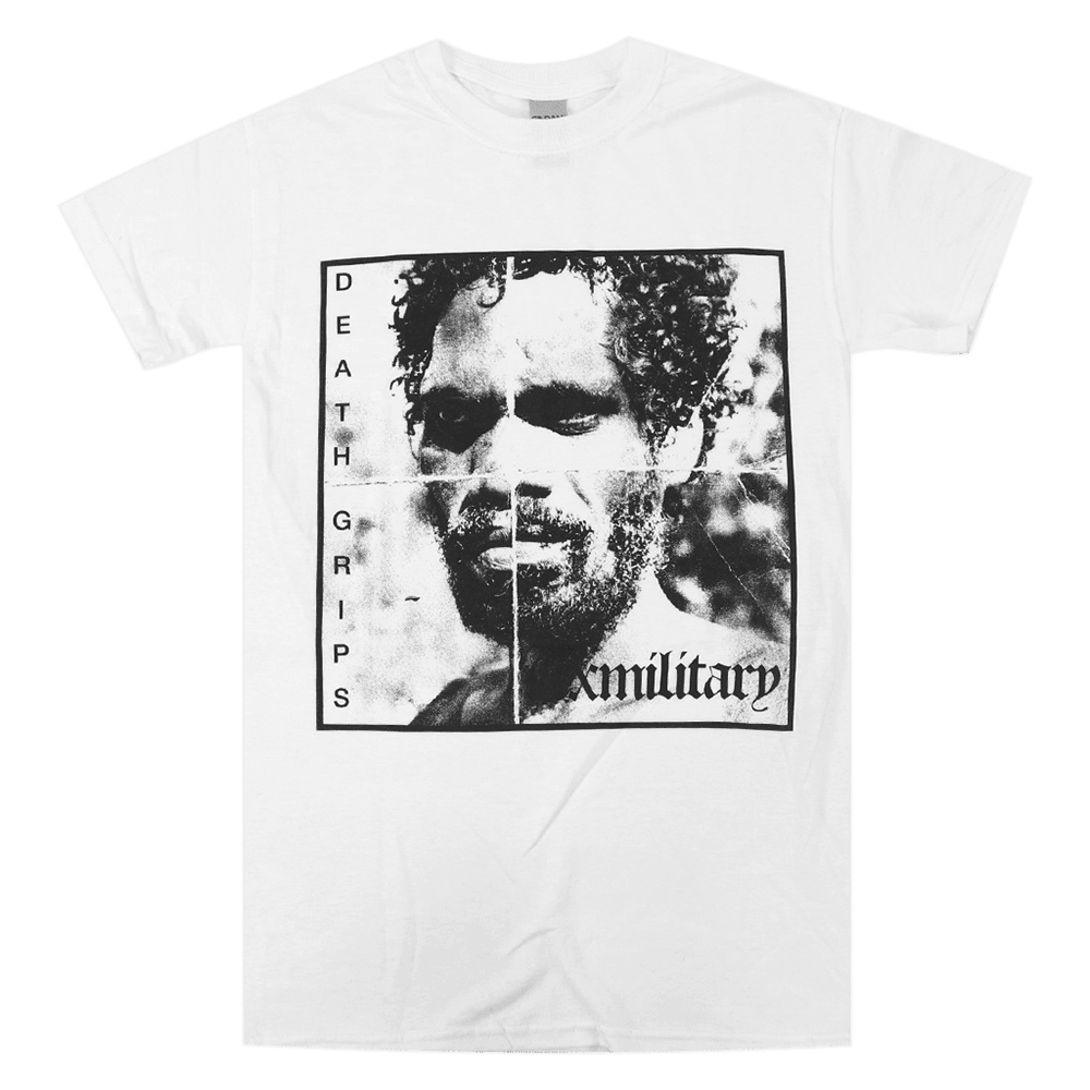 Death Grips Merch T-Shirt Death Grips Exmilitary White Tee Gifts For Band Fans Hoodie, Sweatshirt | CoreVibeTees.com