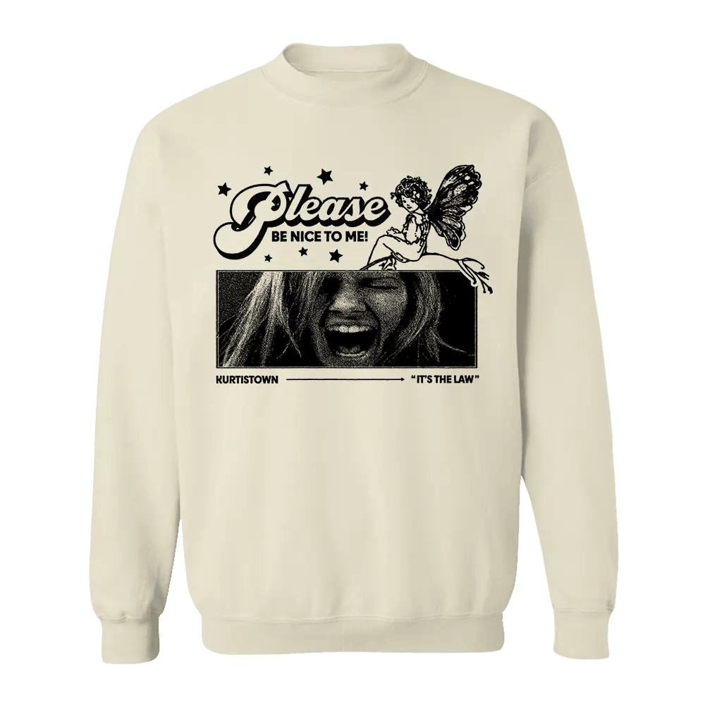 Kurtis Conner Merch Please Be Nice To Me Screaming Sand Sweatshirt Gifts For Fans T-Shirts, Hoodie | CoreVibeTees.com