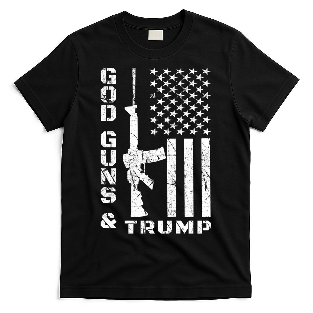 God Guns And Trump Cool Gift 2nd Amendment Flag Ar15 Gift T-Shirt Hoodie, Sweatshirt | CoreVibeTees.com