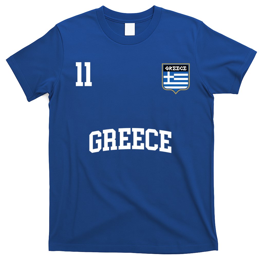 Greece Gift No 11 Greek Flag Football Soccer Team T-Shirt Hoodie, Sweatshirt | CoreVibeTees.com